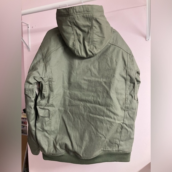 Men’s Hooded Work Coat/Jacket, Heavy Duty, XLT, Green, Lincoln Outfitters, NWT - Picture 2 of 13